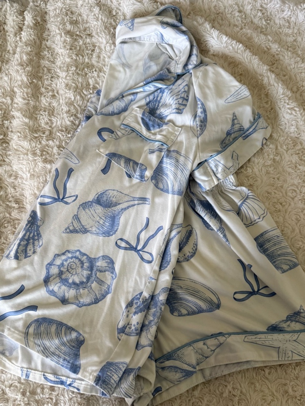 🎆 5 for 30$ 🎆 SHEIN Blue Shell Print pajamas set